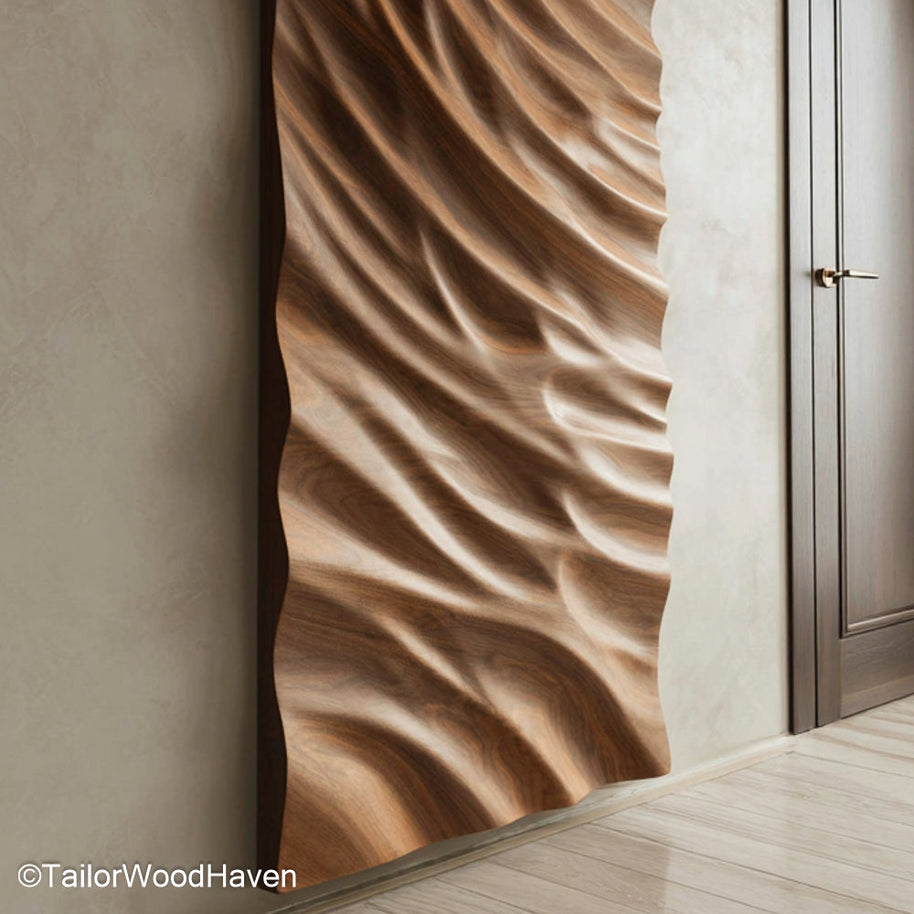 Big Wood Wall Decor Bold Decorative Wood Wall Piece in Large Format for Statement Rustic Styling