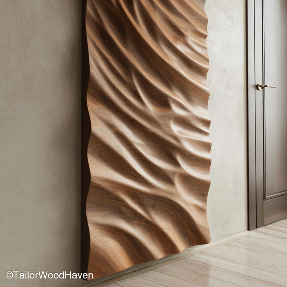 Big Wood Wall Decor Bold Decorative Wood Wall Piece in Large Format for Statement Rustic Styling