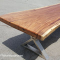 DIY Live Edge Dining Table with a Steel Base