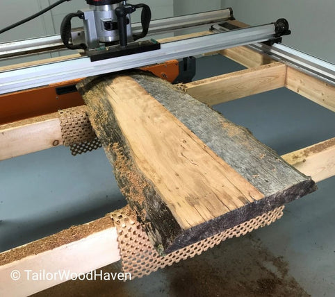 How to Flatten a Live Edge Slab