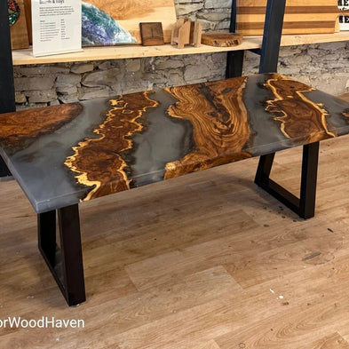 How to Make a Resin and Wood Coffee Table with Basic Hand Tools