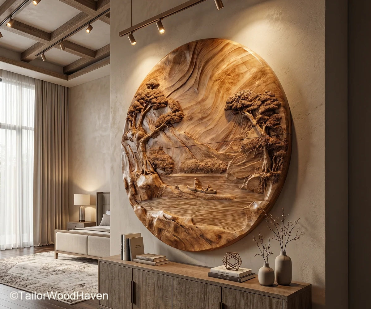 How to Decorate Around Wood Wall Art: A Room Styling Guide
