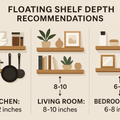 How Deep Should Floating Shelves Be in the Kitchen, Living Room, and Beyond?