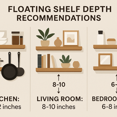 How Deep Should Floating Shelves Be in the Kitchen, Living Room, and Beyond?