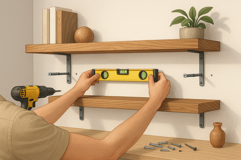 Secure and Stylish: The Right Way on How to Install Heavy Floating Shelves
