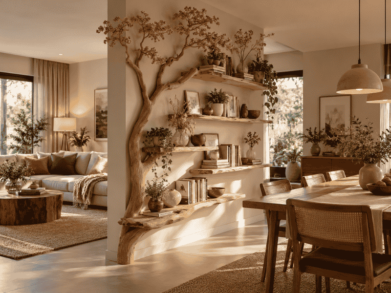 Tree Bookshelf Room Divider: How to Separate a Space Without Closing It Off