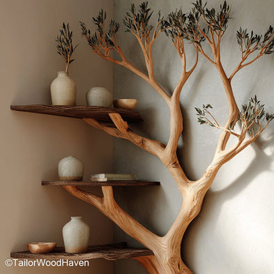 How to Make a Tree Branch Bookshelf – A DIY Project with Soul