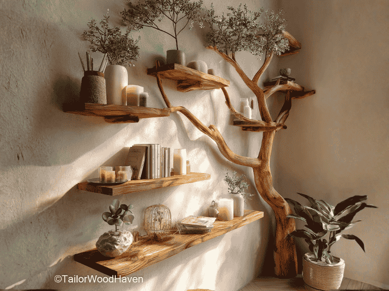 Tree Bookshelf for Plants: 7 Ideas for a Natural, Green Display