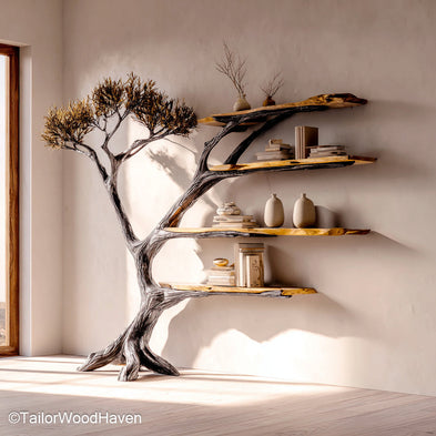 Tree Branch Bookshelf DIY – Rustic Craft Meets Everyday Living