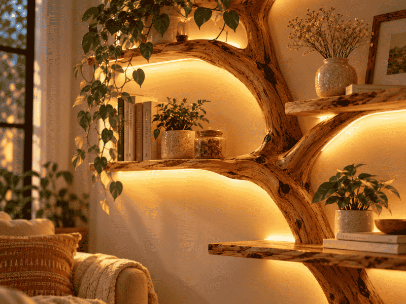 Tree Bookshelf With Lights: How to Create a Warm and Unique Display
