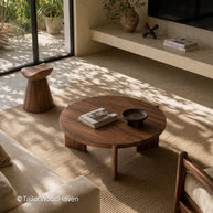 Large Circle Coffee Table – Spacious Living Room Table