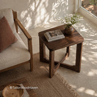 Minimal modern coffee table with square tabletop and balanced proportions
