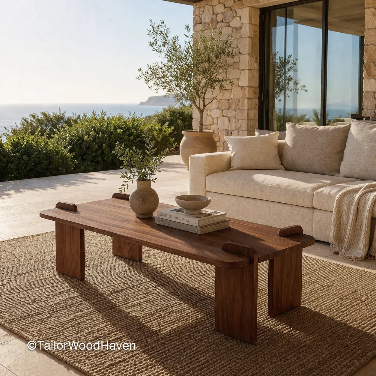 Modern square coffee table with balanced proportions and sturdy construction