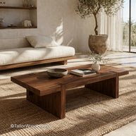 Modern rectangular coffee table with balanced proportions and sturdy construction