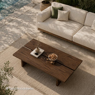 Dark Square Coffee Table – Solid Living Room Table