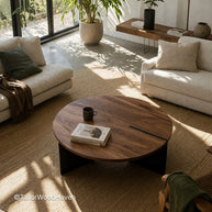 36 Inch Round Coffee Table – Balanced Living Room Table
