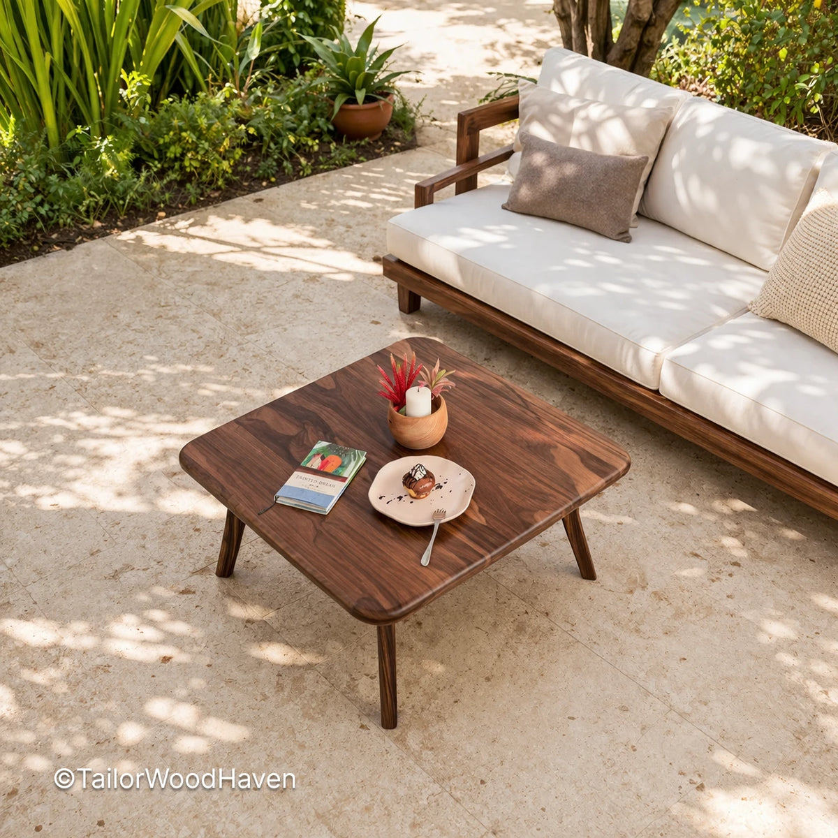 Compact square coffee table designed for everyday use in limited spaces