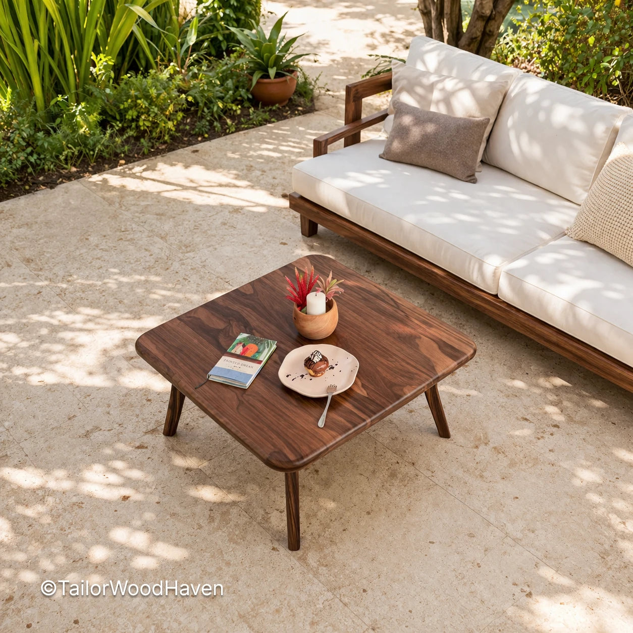Compact square coffee table designed for everyday use in limited spaces