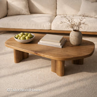 Oak Oval Coffee Table – Solid Oak Living Table