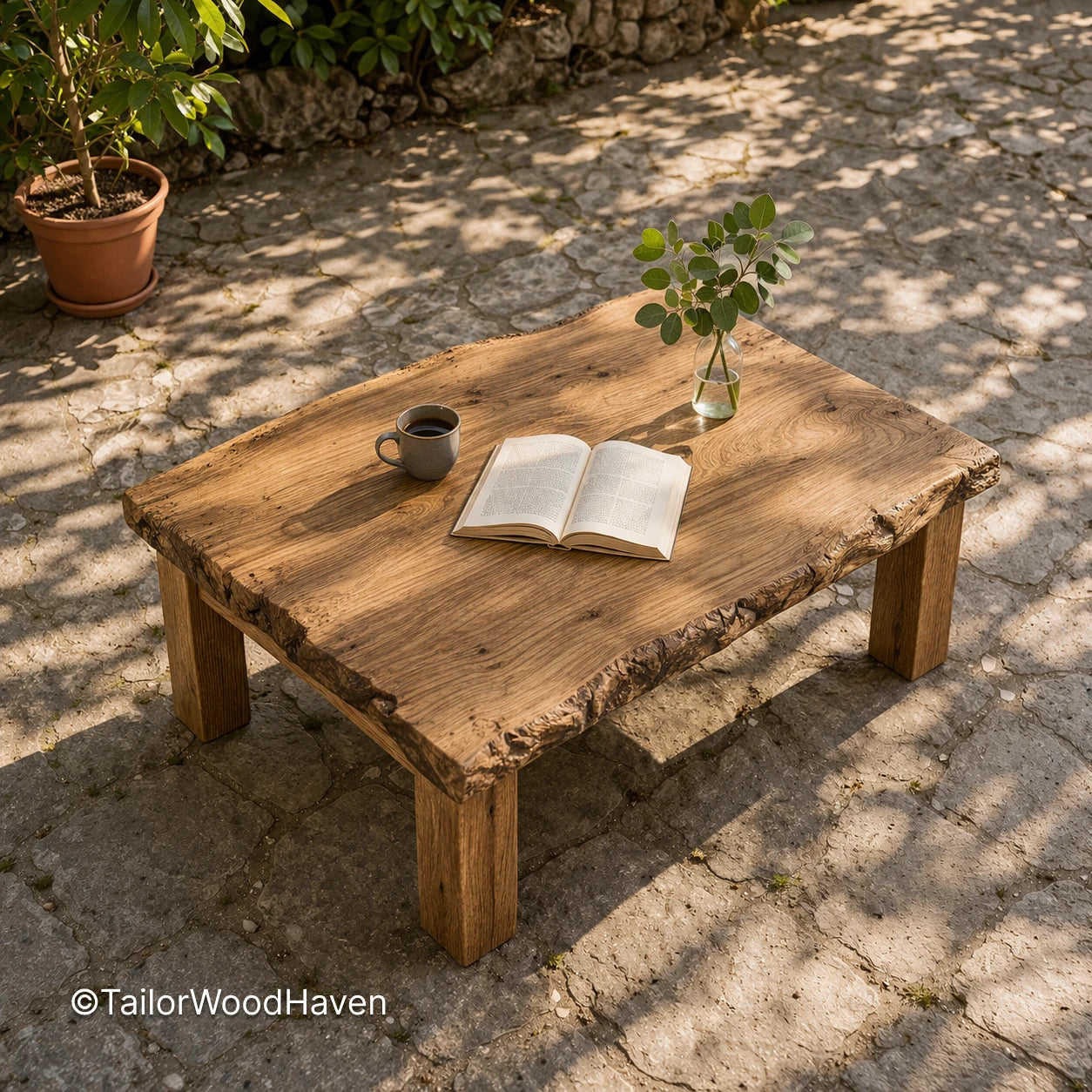 Oversized square outdoor coffee table with durable build for open patio spaces