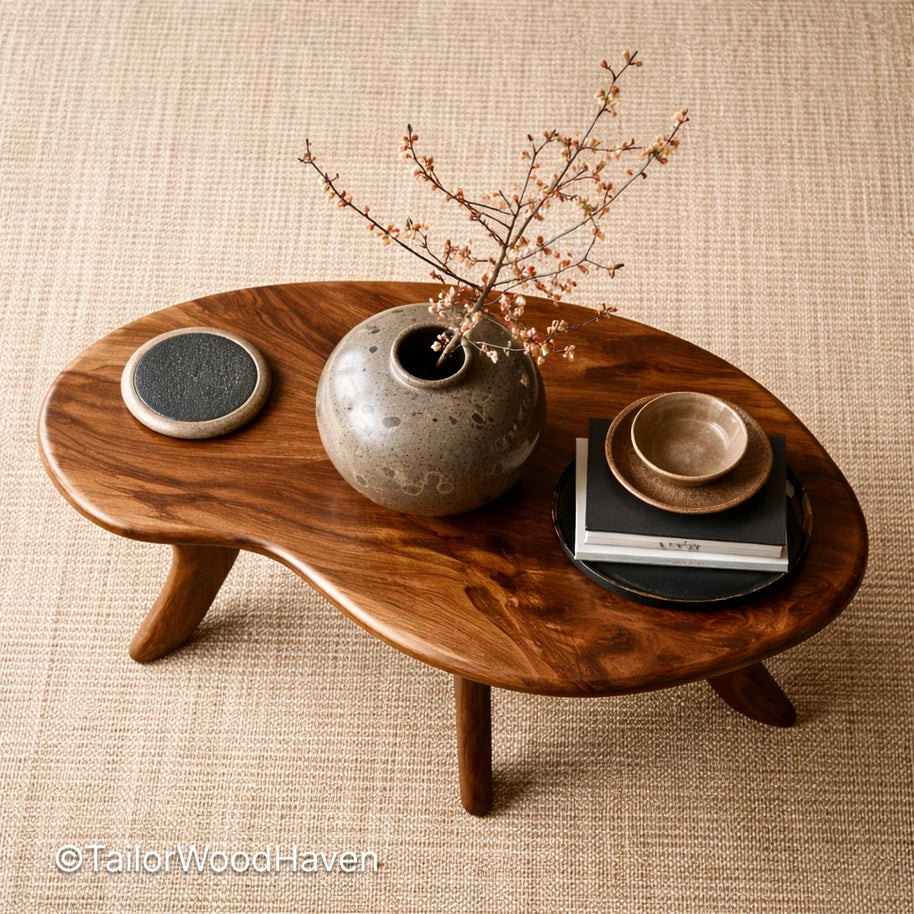 Mid Century Modern Oval Coffee Table – Clean Design Table