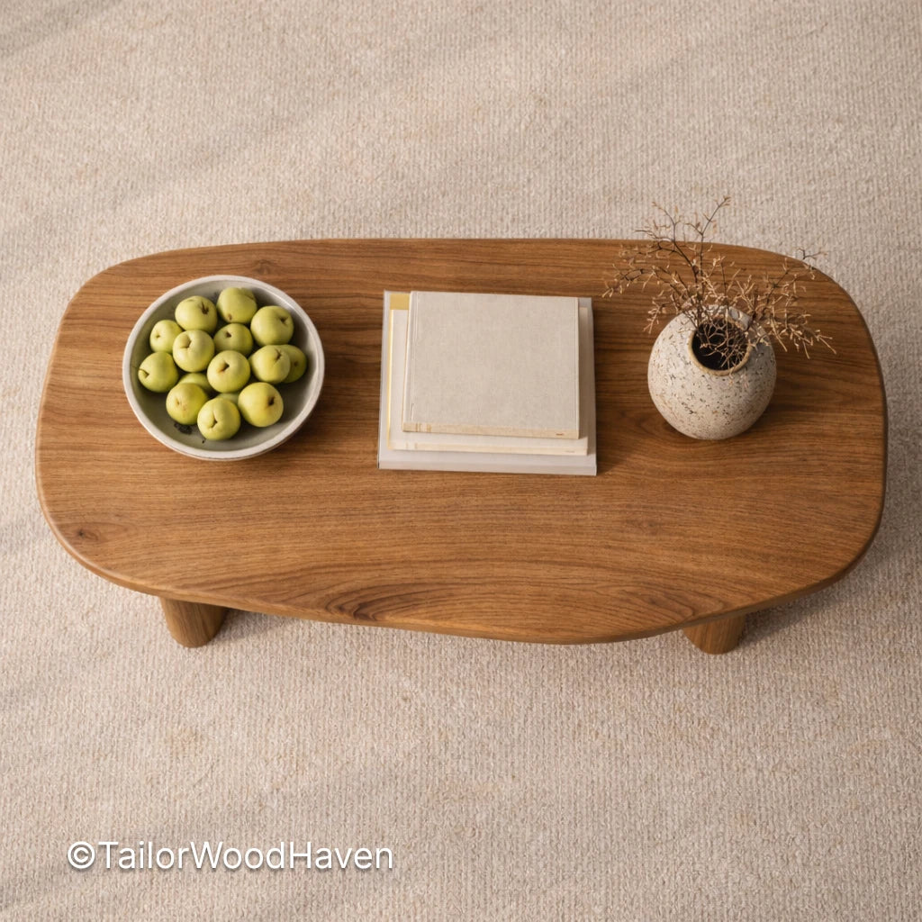 Oak Oval Coffee Table – Solid Oak Living Table