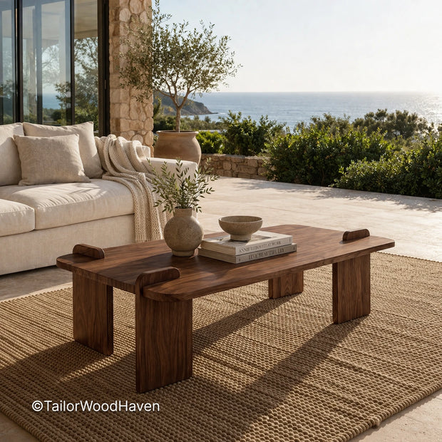 Contemporary square coffee table with clean edges and modern minimalist design