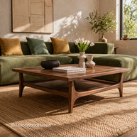 30 inch square coffee table with compact design and clean edges for small spaces