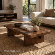 Contemporary rectangular coffee table with clean lines and modern minimalist design