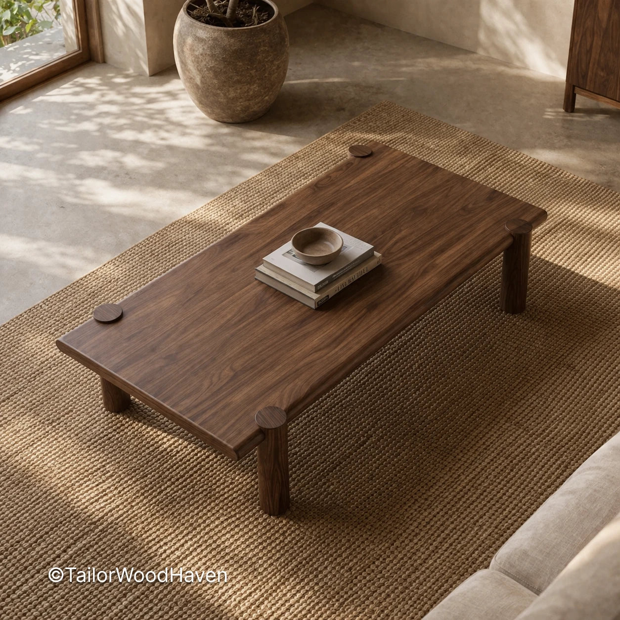 Mid Century Wood Coffee Table – Classic Living Table