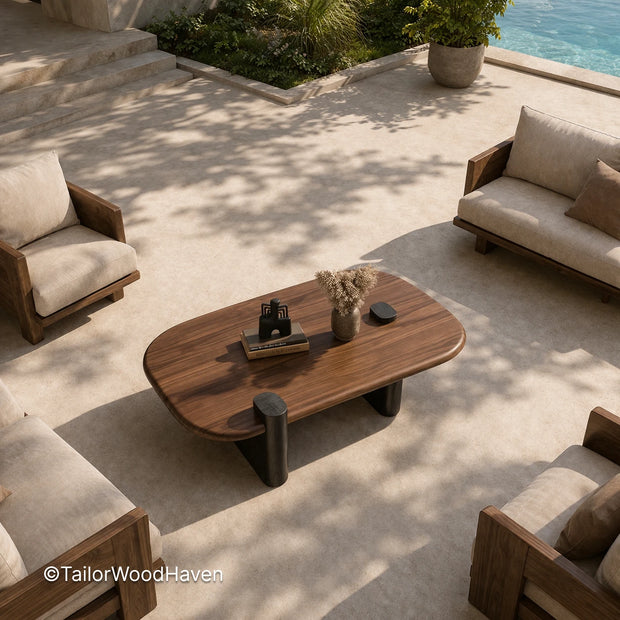 Modern rectangle coffee table with clean edges and minimalist design