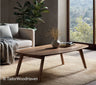 Rustic Rounded Rectangle Solid Wood Coffee Table