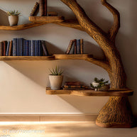 Artful Tree Bookshelf Drawing Come to Life Handmade Wall Shelf Inspired by Tree Bookshelf Sketch Concepts