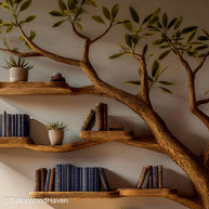 Artful Tree Bookshelf Drawing Come to Life Handmade Wall Shelf Inspired by Tree Bookshelf Sketch Concepts