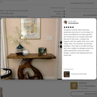 Rustic Wood Narrow Console Table for Entryway or Living Room