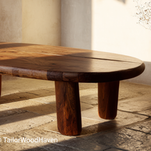 Solid Oak Live Edge Outdoor Coffee Table