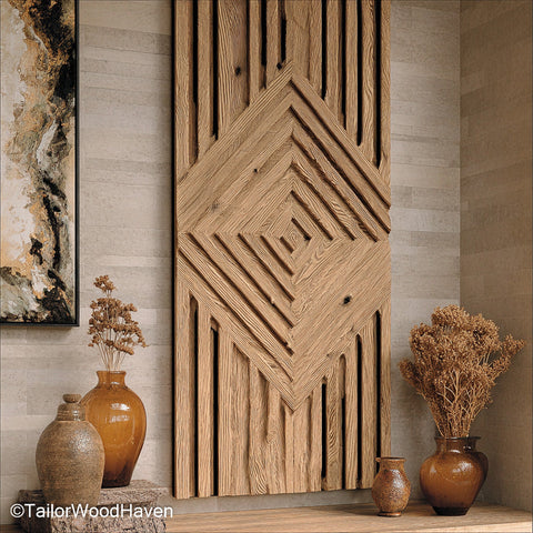 Wood Carved Wall Hanging Rustic Carved Wood Panel for Wall Display, Ideal for Adding Warmth and Texture to Your Home Space