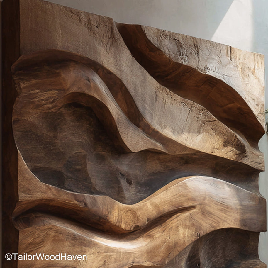 Wooden Carved Wall Decor Handcrafted Decorative Wall Panel with Ornate Carvings, Perfect for Rustic and Boho Style Interiors