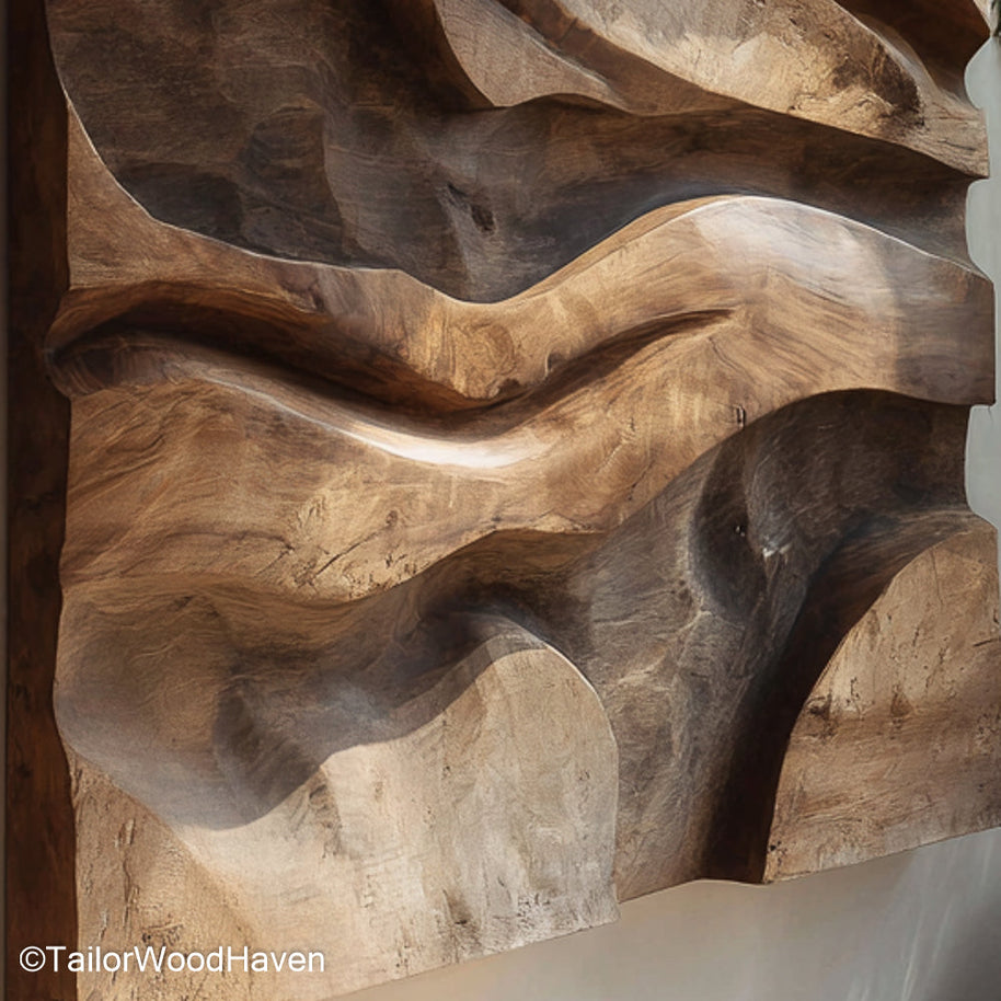 Wooden Carved Wall Decor Handcrafted Decorative Wall Panel with Ornate Carvings, Perfect for Rustic and Boho Style Interiors