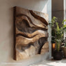 Layered Strata Wood Wall Panel for Organic Modern Interiors