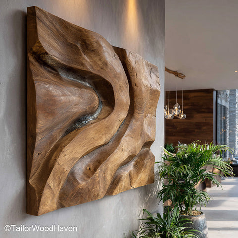 Personalized Wood Wall Art featuring engraved or custom carved designs on solid wood, ideal for gifting or meaningful wall decor with personal touches