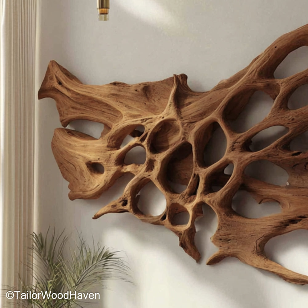 Wood Wall Decor Handcrafted Natural Wood Wall Art for Rustic, Minimalist, or Modern Home Styling