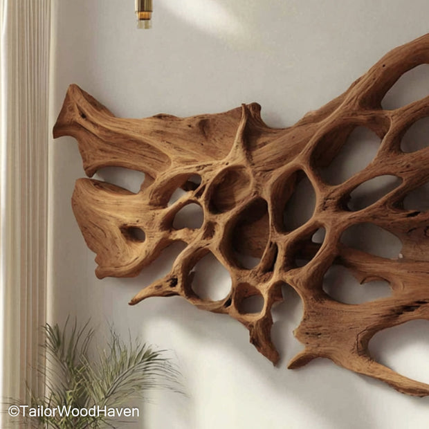 Wood Wall Decor Handcrafted Natural Wood Wall Art for Rustic, Minimalist, or Modern Home Styling