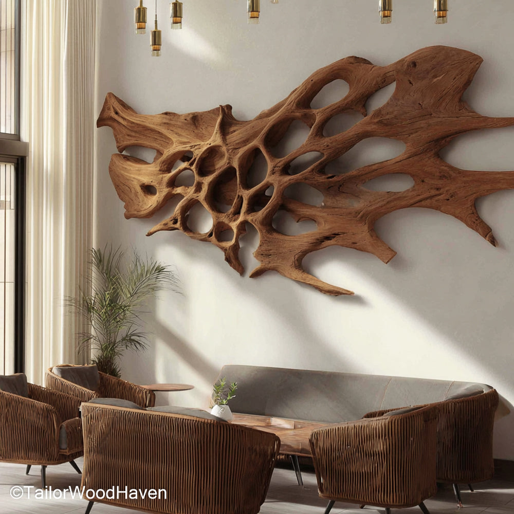 Wood Wall Decor Handcrafted Natural Wood Wall Art for Rustic, Minimalist, or Modern Home Styling