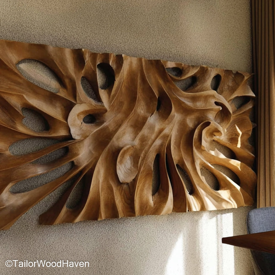 Woodworking Wall Art Unique Wall Sculpture Crafted from Wood Using Traditional Woodworking Techniques