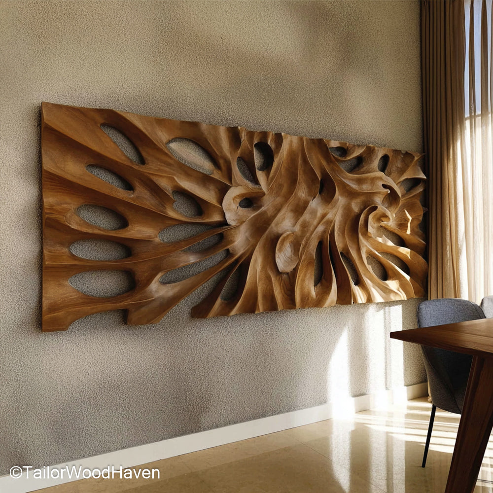 Woodworking Wall Art Unique Wall Sculpture Crafted from Wood Using Traditional Woodworking Techniques
