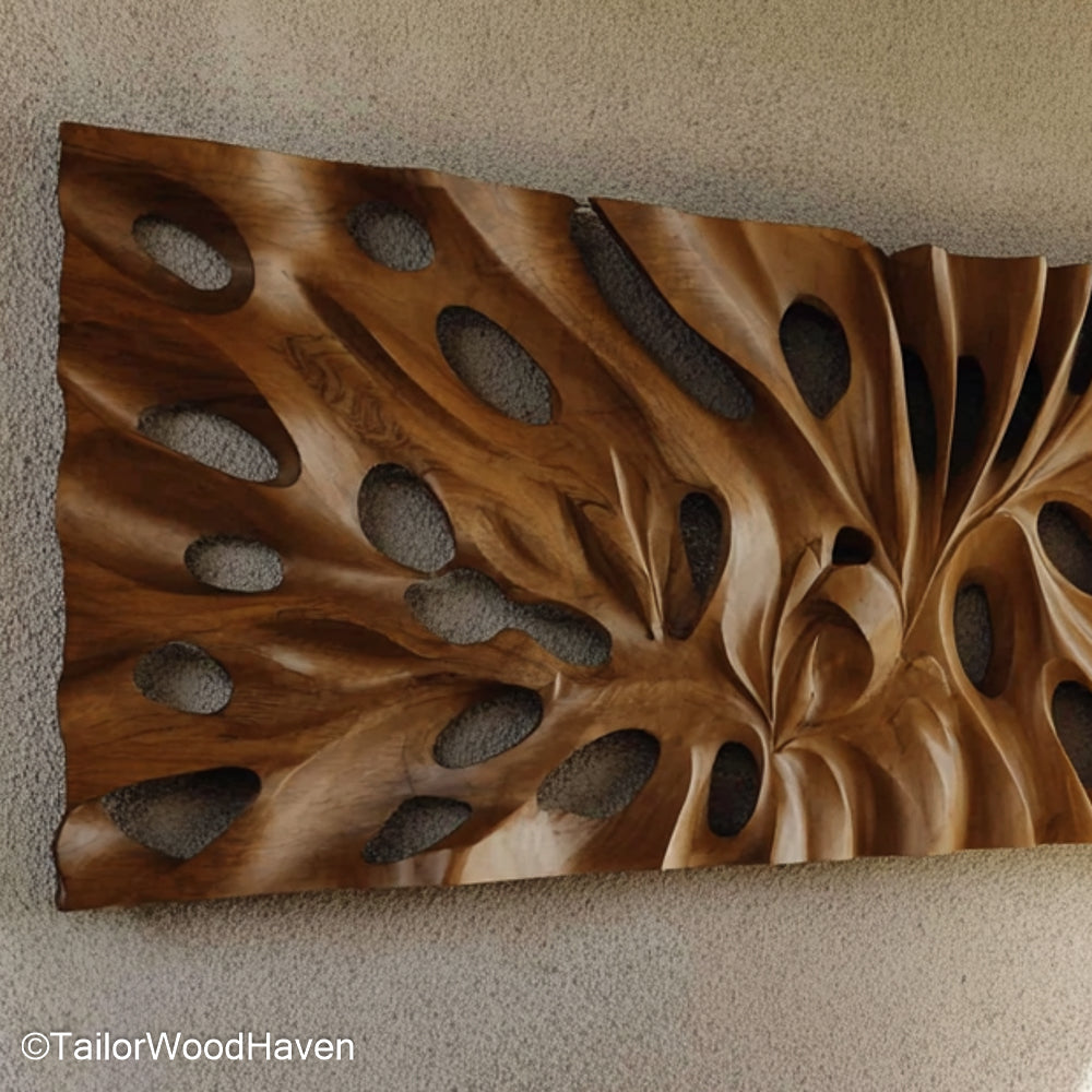 Wall Art Decor Wood Decorative Wall Art Made from Solid Wood for Cozy, Earthy, or Modern Living Spaces