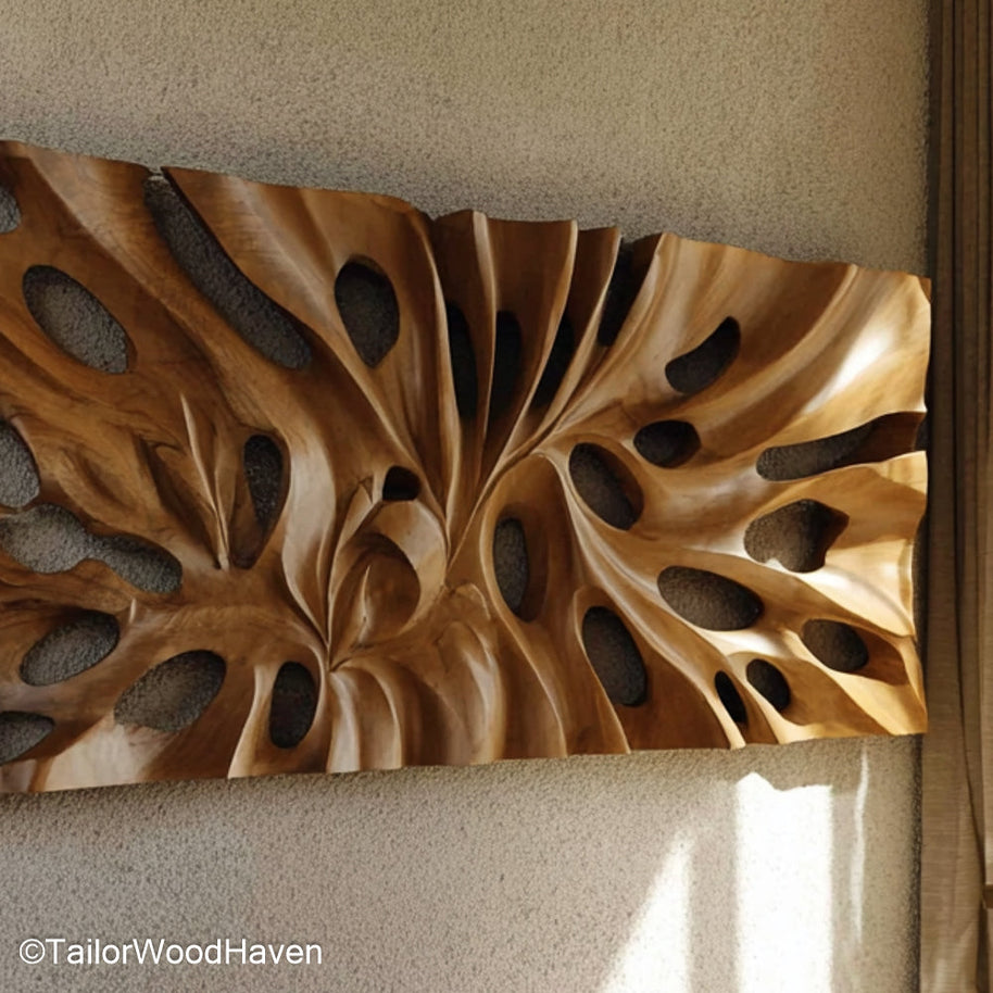 Wall Art Decor Wood Decorative Wall Art Made from Solid Wood for Cozy, Earthy, or Modern Living Spaces