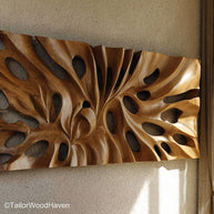 Wall Art Decor Wood Decorative Wall Art Made from Solid Wood for Cozy, Earthy, or Modern Living Spaces