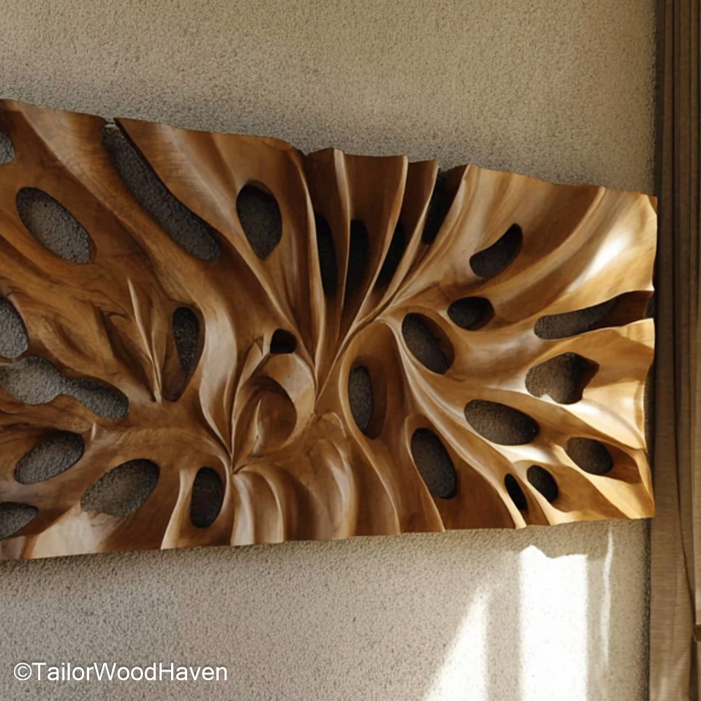 Wall Art Decor Wood Decorative Wall Art Made from Solid Wood for Cozy, Earthy, or Modern Living Spaces